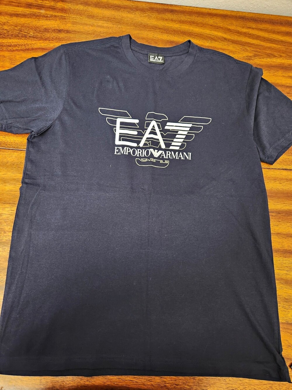 EA7 Emporio Armani XL Navy Cotton T-shirt